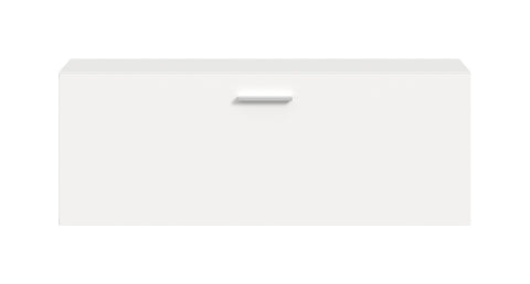 Rootz Wardrobe - Storage Cabinet - Organizer Closet - Durable & Easy-Care - White Melamine - 104 x 39 x 36 cm