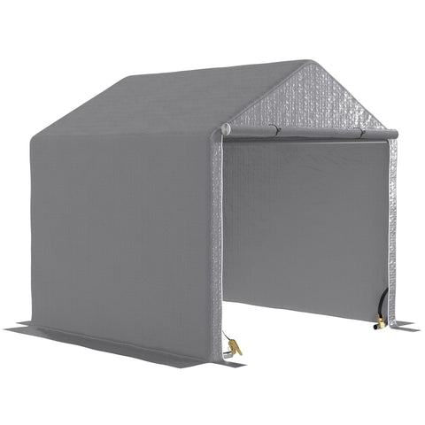 Rootz Outdoor Garden Shelter - Bike Cover - Motorcycle Tent - Waterproof & UV Resistant - Dip Galvanized Steel - 200cm x 200cm x 200cm - Grey