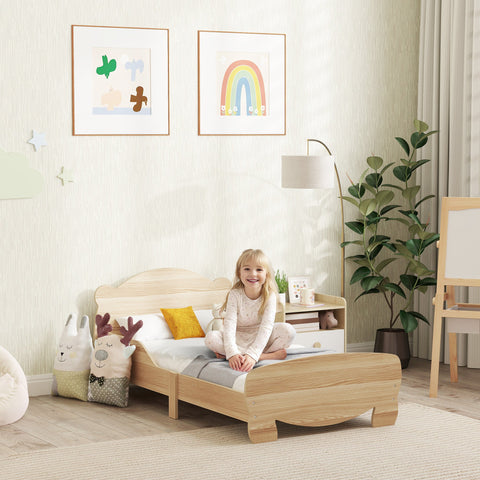 Rootz Children's House Bed - Youth Bed - Play Bed - Bear Design - Safe & Adorable - 143.5cm x 80cm x 55cm Brown