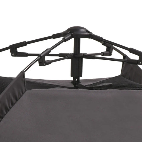 Rootz Pet Tent - Dog Tent - Outdoor Animal Tent - Ground Skewers + Transport Bag - Green + Black - 110cm x 110cm x 85cm