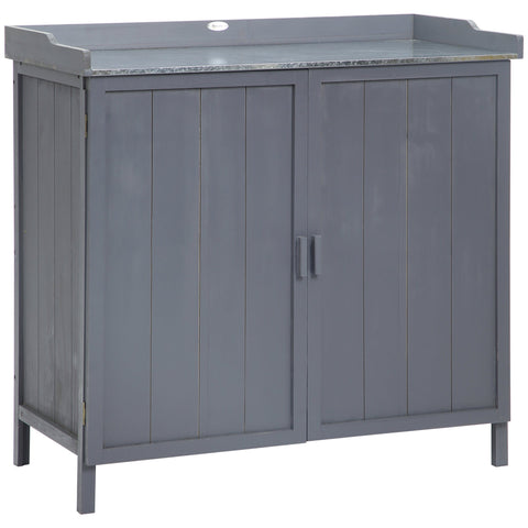 Rootz Freestanding Garden Cabinet - Storage Unit - Outdoor Organizer - Waterproof - 98L x 48W x 95.5H cm