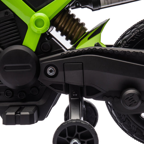 Rootz Electric Motorcycle for Kids - Ride-On Bike - Child's Motorbike - Training Wheels & Sounds - 105cm x 57cm x 62cm