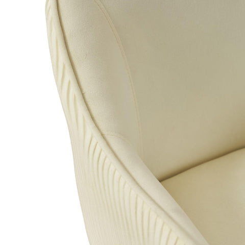 Rootz Adjustable Swivel Velvet Chair - Office Furniture - Makeup Stool - Optimal Comfort - 56L x 55W x 83H cm