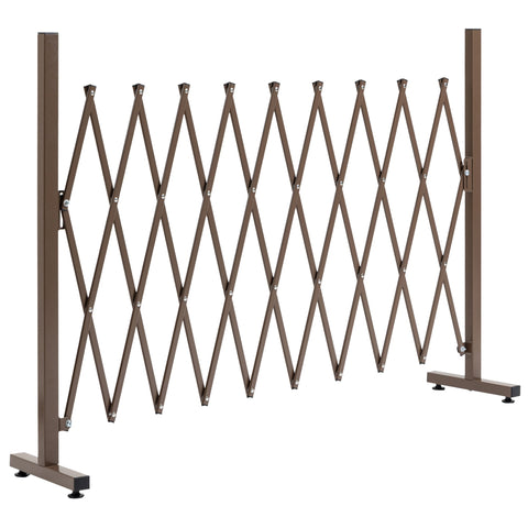 Rootz Retractable Barrier - Safety Gate - Extendable Fence - Durable Aluminum - 250L x 31B x 104H cm
