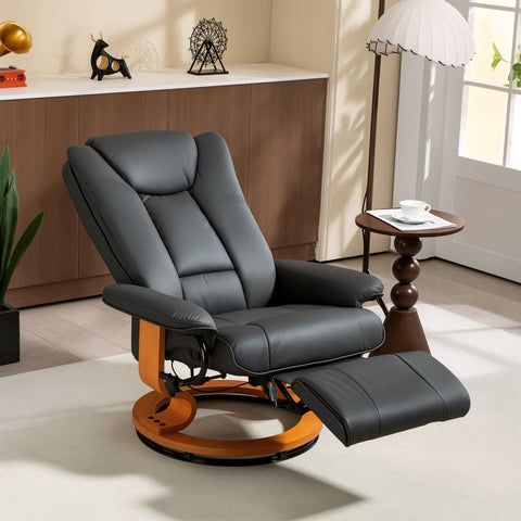 Rootz Relaxation Armchair - Recliner Chair - Rotatable Lounge Chair - Synthetic Leather - Supports 150kg - 78cm x 88cm x 103cm