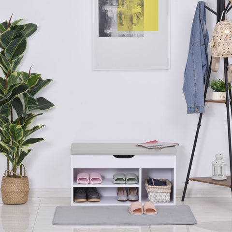 Rootz Shoe Bench with Storage - Bench Seat - Hallway Chest - Space-saving Design - 80cm x 30cm x 43cm