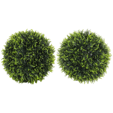 Rootz Artificial Plant Set of 2 - Decorative Plants - Faux Plants - UV Resistant - Lush Year-Round - 45cm Diameter