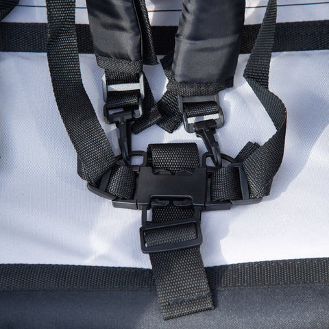 Rootz Children's Bicycle Trailer - Push Cart - Stroller - Foldable with Brakes - 142 x 75 x 101cm - Safe & Comfortable Journey for 2 Kids