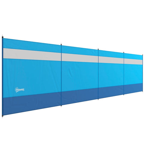 Rootz Windbreak with Viewing Window - Outdoor Wind Shield - Beach Windbreaker - Protects Against Wind, Sun, and Sand - 725cm x 140cm - Polyester and Steel