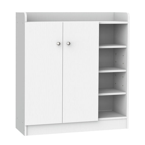 Rootz Schoenenkast - Schoenenorganizer - Schoenenopbergeenheid - Biedt plaats aan 12 paar - Minimalistisch ontwerp - Duurzame spaanplaat en aluminiumlegering - 83 cm x 30 cm x 90 cm