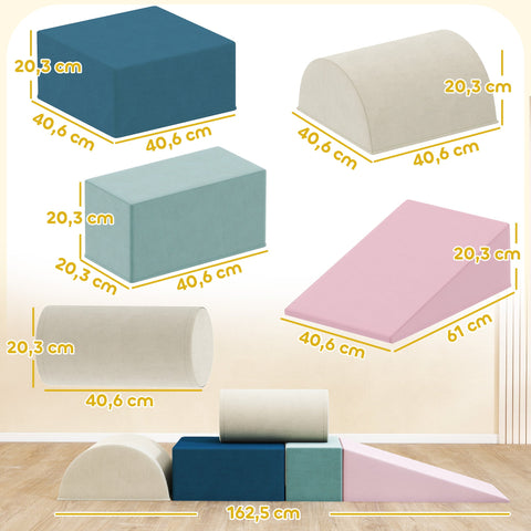 Rootz 5-Part Foam Float Set - Baby Blocks - Toddler Playset - Safe & Washable - 61cm x 40.6cm x 60cm