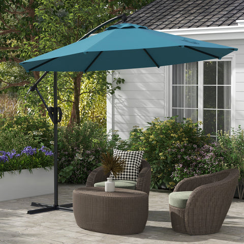 Rootz Side Tiltable Parasol - Sun Shade - Outdoor Umbrella - UV Protection 30+ - 293cm x 260cm
