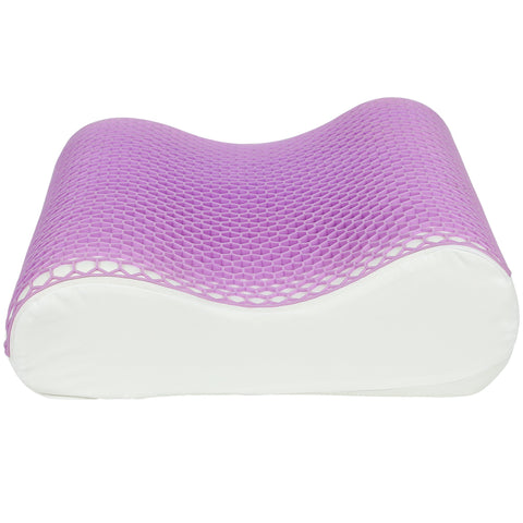 Rootz Memory Foam Pillow - Neck Support Pillow - Removable Cover Pillow - Ergonomic 2 Heights - 10/12cm