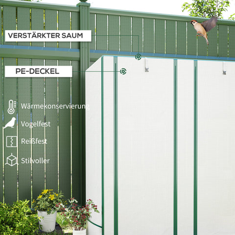 Rootz Mini-Greenhouse - Plant Shelter - Portable Greenhouse - UV Resistant - 144 x 48 x 152 cm - Perfect for Small Gardens