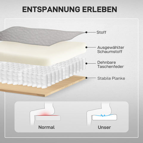 Rootz Up Armchair with Massage Function - Recliner Chair - Comfort Seating - 8 Massage Points - 90x93x110cm Grey