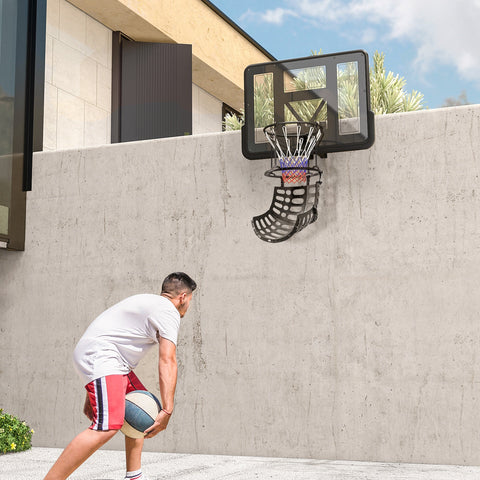Rootz Basketball Rebounder - Return System - 360° Rotating - Height Adjustable - Enhance Skills - 35.6L x 35.6W x 75.5H cm