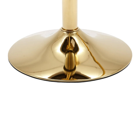 Rootz 2 Swivel Bar Stools Set - High-Back Chairs - Height Adjustable - Ergonomic Design - 54cm x 53cm x 82-101cm - Velvet & Gold Finish