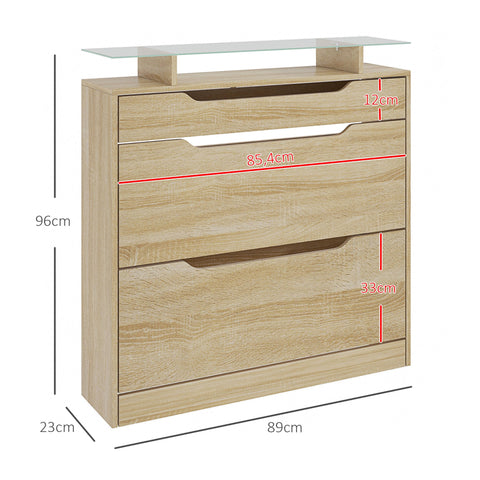 Rootz Shoe Cabinet - Storage Unit - Entryway Organizer - Adjustable Design - 89L x 23W x 96H cm