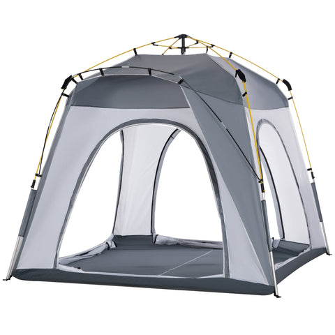 Rootz Family Camping Tent - Domo Tent - Pop-Up Tent - Waterproof & Lightweight - 2.4L x 2.4W x 1.99H m - Easy Setup & Well Ventilated