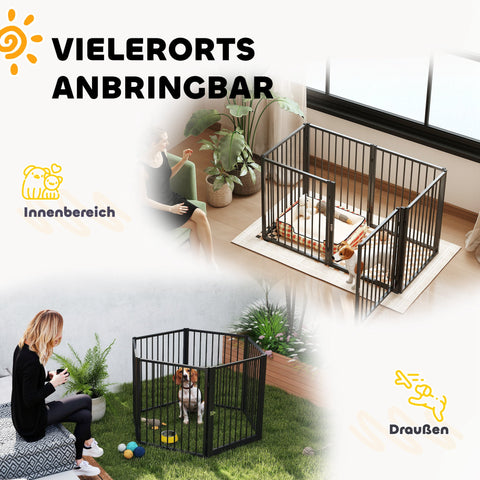 Rootz Puppy Run Dog Spout - Puppy Enclosure - Foldable Dog Fence - Versatile & Portable - 240cm x 60cm x 76cm