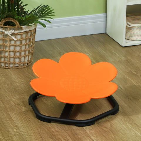 Rootz Sensory Children's Swivel Chair - Balance Training Seat - Autism Support - Promotes Balance - 55cm x 55cm x 26cm - Orange, Black
