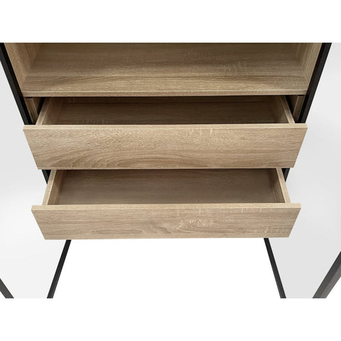 Rootz Bathroom Cabinet - Storage Unit - LED-Lit Cabinet - Modern Design - 74cm x 36cm x 155cm