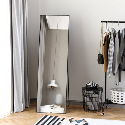 Rootz Large Standing Mirror - Wall Mirror - Full Length Mirror - Full-Size Reflection - Versatile Use - Durable Construction - 50W x 2D x 161.5H cm - Aluminum Alloy