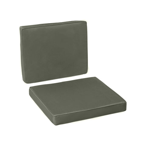 Rootz 2 Piece Seat Cushion Set - Chair Cushion - Upholstery Pad - Comfortable Seating - 56cm x 52cm x 7cm