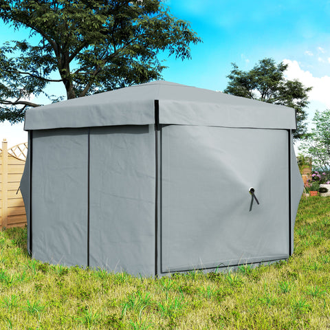 Rootz Garden Pavilion - Garden Tent - Party Tent - Waterproof & UV Resistant - Grey - 360cm x 315cm x 220cm