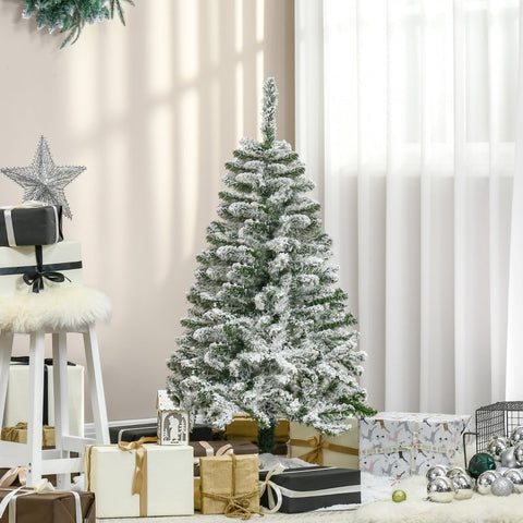 Rootz Frosty Artificial Christmas Tree - Snowy Pine Tree - No Needling - Easy Assembly - Flame Retardant - Ø70cm x 120cm