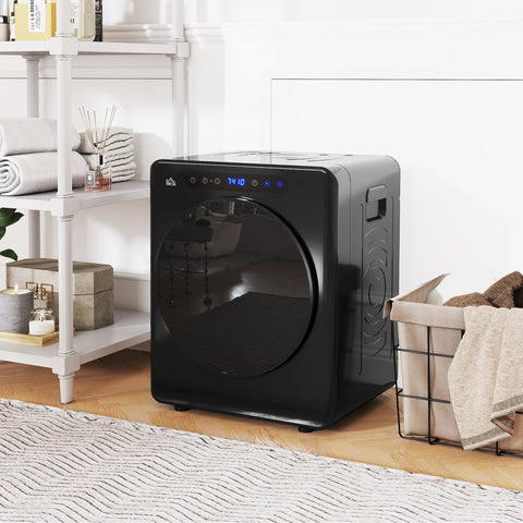 Rootz Compact Tumble Dryer - Clothes Dryer - Laundry Dryer - Touch Operation - 4kg Capacity - 49cm x 43cm x 61cm - Black