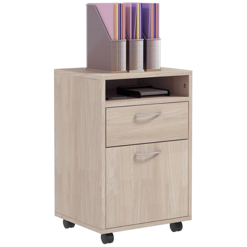Rootz Rolling Drawer Cabinet - File Storage - Office Organizer - Ample Storage Space - 40 x 35 x 60 cm