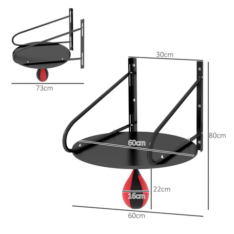 Rootz Punching Ball Speedball Set - Boxing Equipment - Training Gear - Height Adjustable - 60cm x 73cm x 80cm