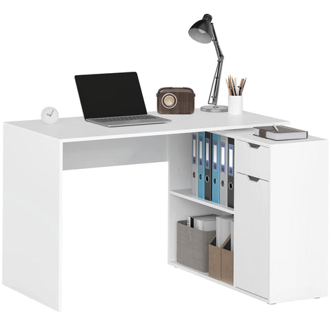 Rootz Flexible Desk - Home Office Desk - Convertible Table - Multi-Storage - 120cm x 96cm x 75cm