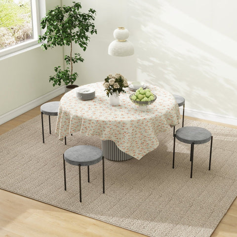 Rootz Velvet Dining Chairs Set of 4 - Stackable Kitchen Stools - Upholstered Furniture - Elegant Design - Space-Saving - 41.5cm x 41.5cm x 46cm