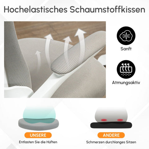 Rootz Office Chair - Computer Chair - Task Chair - Ergonomic Design - 62cm x 64cm x 112-120cm