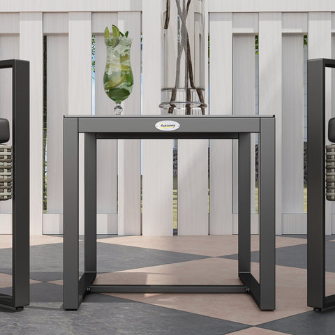 Rootz 3-Part Garden Lounge Set - Outdoor Furniture - Patio Seating - Comfortable with Cushions - 63cm x 57cm x 76cm Chair, 42.5cm x 40cm x 39cm Table