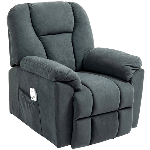 Rootz Electric Relax Chair - Massage Recliner - Upholstered Seat - Heat Function - USB Port - 135° Tilt - 88cm x 97cm x 101cm