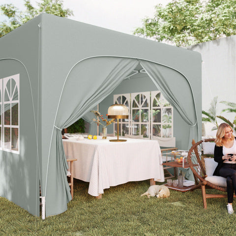 Rootz 3x3m Gazebo - Pop-Up Garden Tent - Portable Shelter - UPF50+ Protection - 300x300x273cm