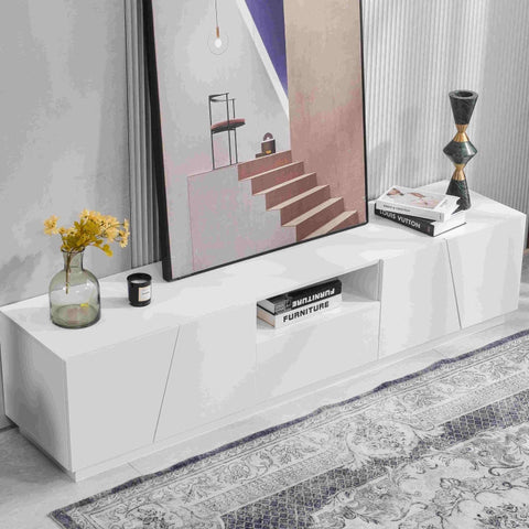 Rootz TV Cabinet - Entertainment Unit - Media Stand - High-Quality MDF - 170L x 37W x 42H cm