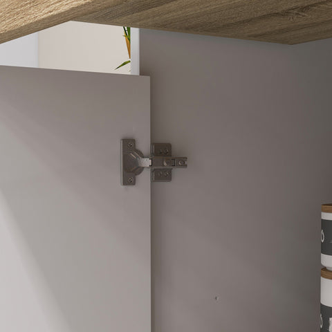 Rootz Kitchen Cabinet Storage Furniture - Home Organizer - Scandinavian Design - 98 x 39 x 180 cm - Elegant Modern Look