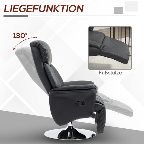 Rootz Relaxation Chair - Recliner Chair - Armchair - Ultimate Comfort - Faux Leather - 78cm x 80cm x 109cm