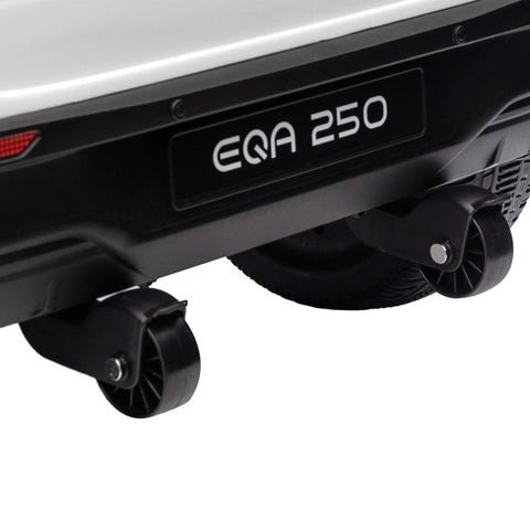 Rootz Electric Children's Car - Licensed Mercedes-Benz EQA - Kids Ride-On Car - Music & Headlights - Remote Control - 111.5cm x 69cm x 52.5cm - White