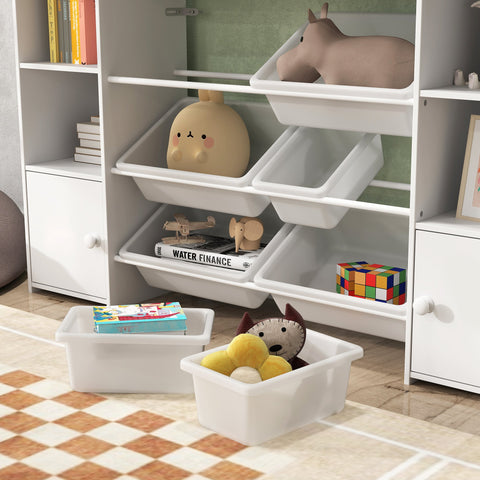 Rootz Children's Storage Shelf - Toy Book Shelf - 8 Removable Boxes - Promotes Independence - 140cm x 30cm x 90cm