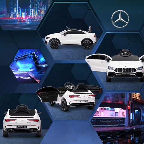 Rootz Mercedes-AMG CLA 45 Electric Car - Kids Ride-On - Remote Car - Adjustable Speed - LED Lights - 110cm x 61cm x 45cm