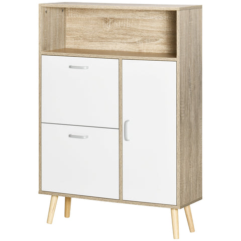 Rootz Shoe Cabinet - Shoe Storage - Chest of Drawers - Modern Design - 80 x 25.5 x 112.5 cm