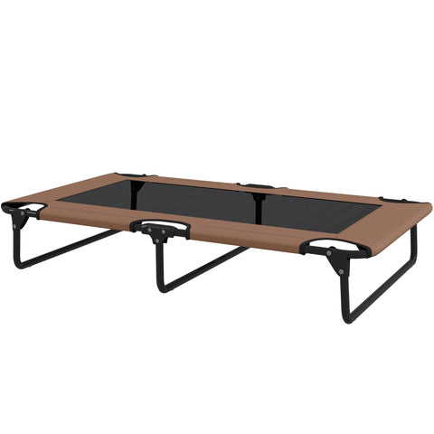 Rootz Portable Raised Dog Bed - Elevated Pet Bed - Moisture-Repellent Lounger - Breathable Mesh - 107cm x 61cm x 20cm