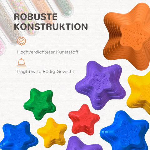 Rootz Stepping Stones for Children - Balance Stones - Playset - Non-Slip - Stackable - 3 Sizes - Up to 80kg - Indoor/Outdoor - 23cm x 23cm x 4cm, 33cm x 33cm x 7.5cm, 36.5cm x 36.5cm x 16cm