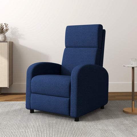 Rootz Lying Chair Relax Armchair - Recliner Chair - Ergonomic Chair - Integrated Footrest - 64cm x 86cm x 102cm