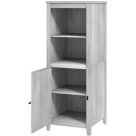 Rootz Garden Shed - Outdoor Storage Cabinet - Wooden Tool Shelter - Slim Design - Fir Wood - 60cm x 60cm x 160cm